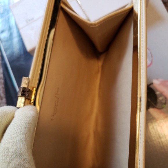 Vintage Dior clutch, brocade gold hardware - Picture 6 of 8